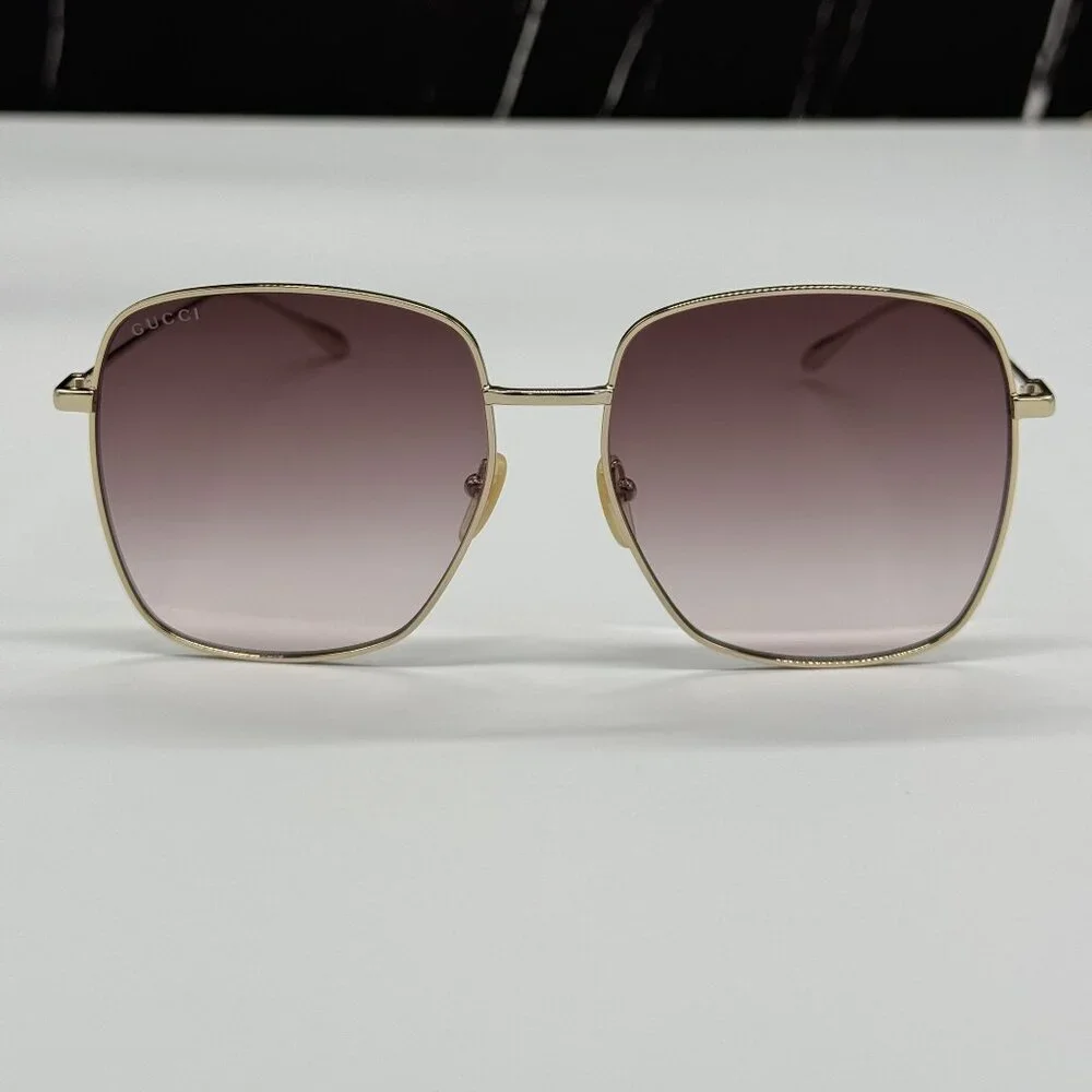 NEW GUCCI GG1031S 010 LIMITED EDITION WITH EARRINGS GOLD WOMEN GUCCI SUNGLASSES - Picture 6 of 12